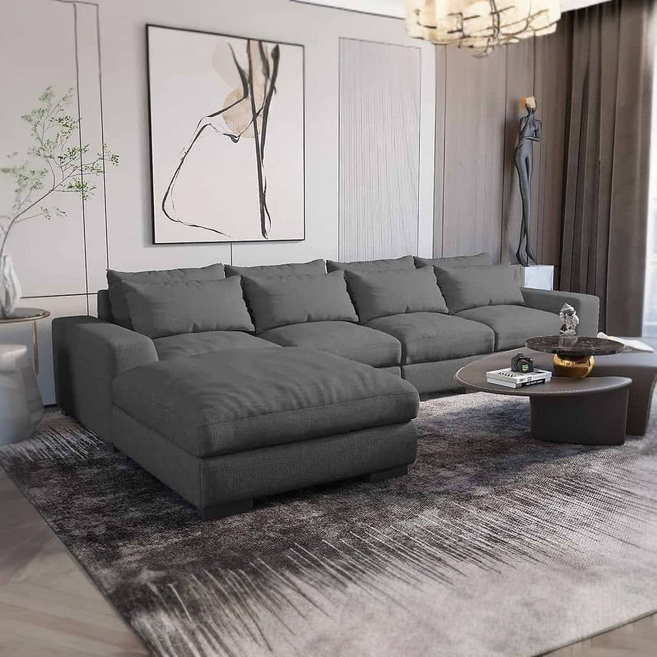 كنبة حرف L بتصميم حديث - STB9-homznia