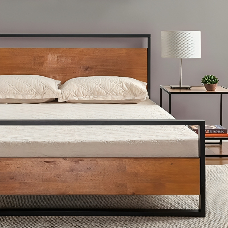 سرير خشبي بتصميم بسيط - NAV85-homznia