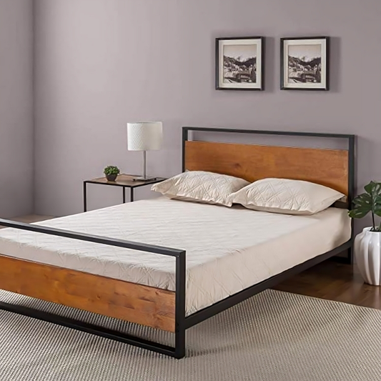 سرير خشبي بتصميم بسيط - NAV85