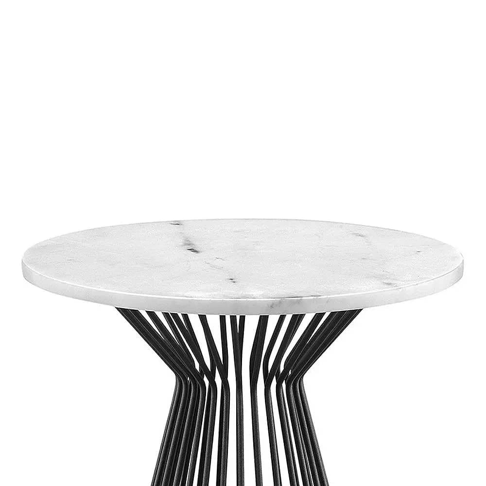 طاولة جانبية دائرية بسطح رخام - CH391-homznia