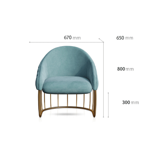 كرسي معدني بتصميم مودرن - COMFORT-homznia