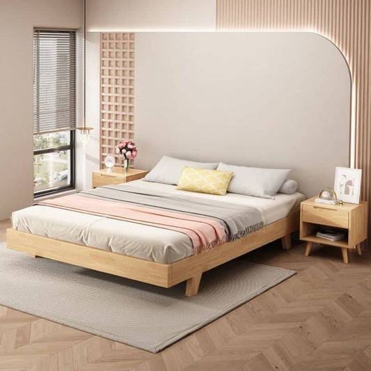 سرير خشبي بتصميم مينامليست - SERA-homznia