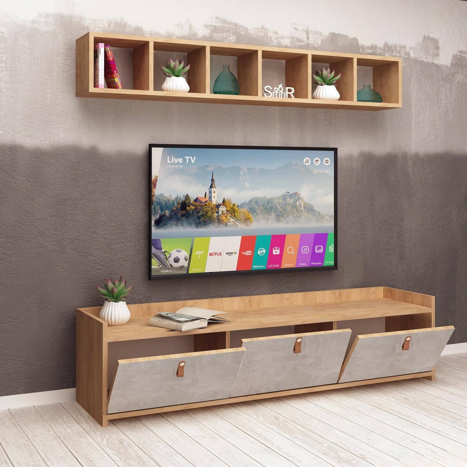 طاولة تلفاز بتصميم ريفي - CLG267-homznia