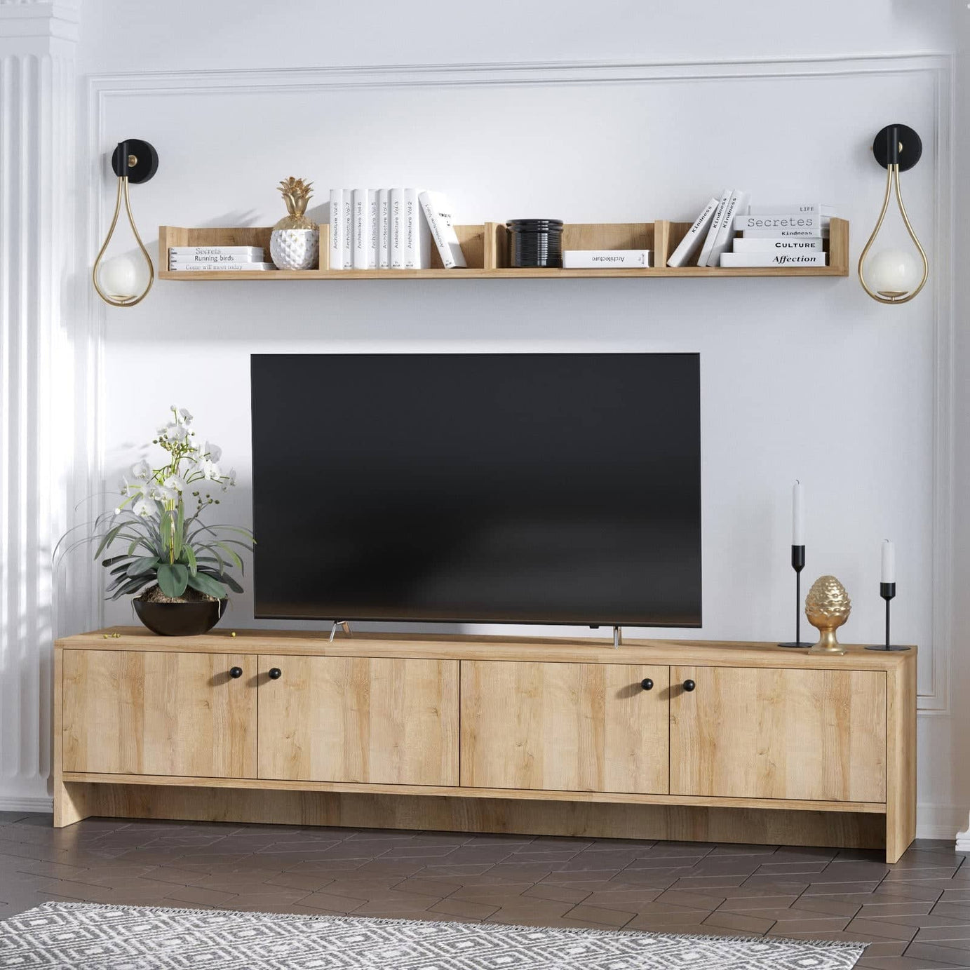 طاولة تلفاز بتصميم ريفي - CLG266-homznia